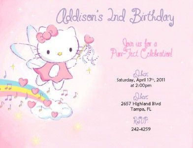 HELLO KITTY Invitations   PHOTO   TICKET   MORE  