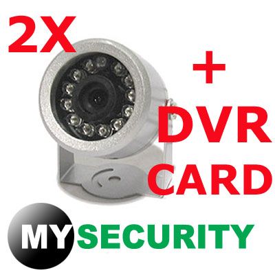 Home DIY Security Kit, 2x Outdoor Camera with DVR Card  