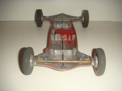 ORIGINAL 1950s Cox THIMBLE DROME Prop Rod TETHER CAR Rolling Chassis 