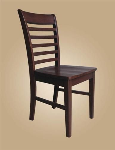 SET OF 2 MILAN DINING ROOM KITCHEN WOOD SEAT CHAIRS  