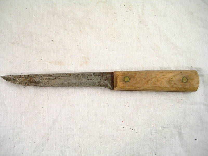   Hickory Tru Edge Ontario Knife Co Cutlery Kitchen Utensil Carving USA