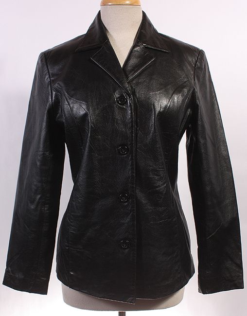 WOMENS JUNCTION WEST SOFT LEATHER HIPSTER JACKET sz M  