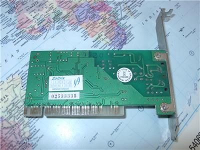 Zoltrix FM 1789 Fax Dial Up Modem 56 k PCI card Phantom  