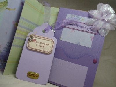   MOMENTS purple dragonfly journal paper bag scrapbook album  