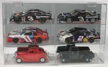 24 Diecast Model Car Display Case Holds 6 NASCAR, promos, street cars 