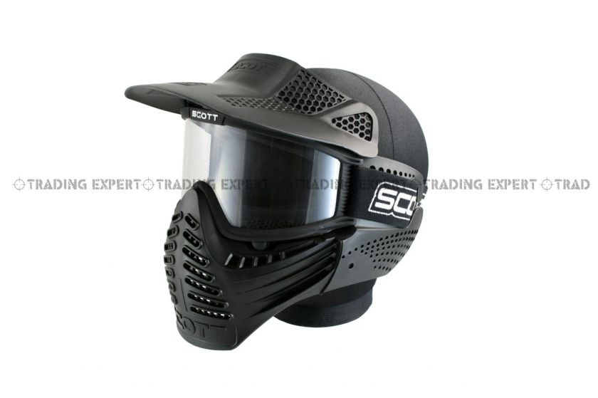 Scott Paintball Airsoft Clear Lens Mask Black MK 08 BK  