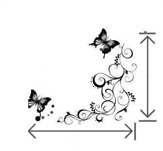 Diy White Butterfly Decorative Wall Paper Art Sticker  