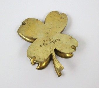   Figural Dogwood Flower Brass Paper Clip Holder Paperweight Desktop