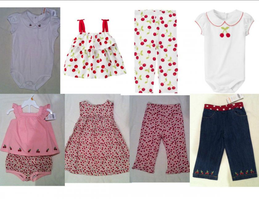 Gynboree NWT Cherry Sweet outfits 12 18, 18 24 months U Pick  