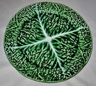 Portugal Secla Cabbage GREEN Salad Plate 8.5 Majolica  