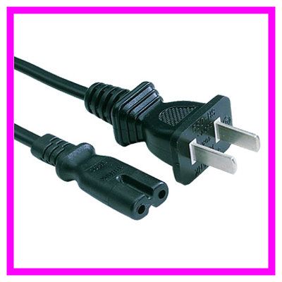 US 2 Prong Port AC Power Cord/Cable for PS2 PS3 Slim  