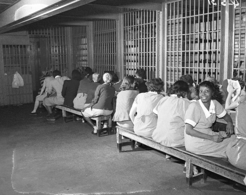 4x5 NEG. overcrowded women qrtrs. Cook Co. Jail 1954  