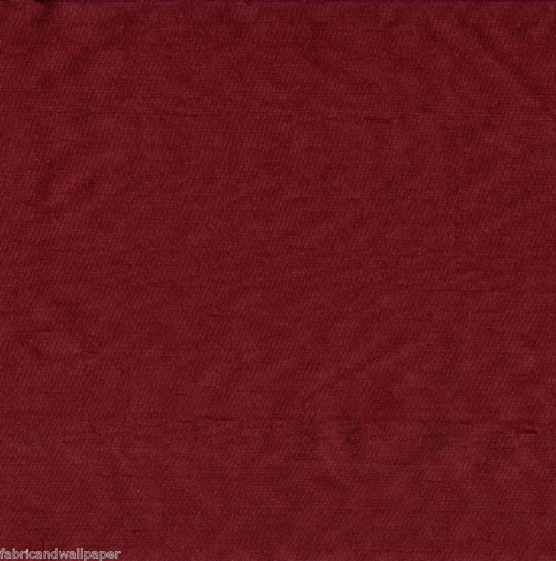 100% Silk Curtain Fabric Deep Red Wine Color  