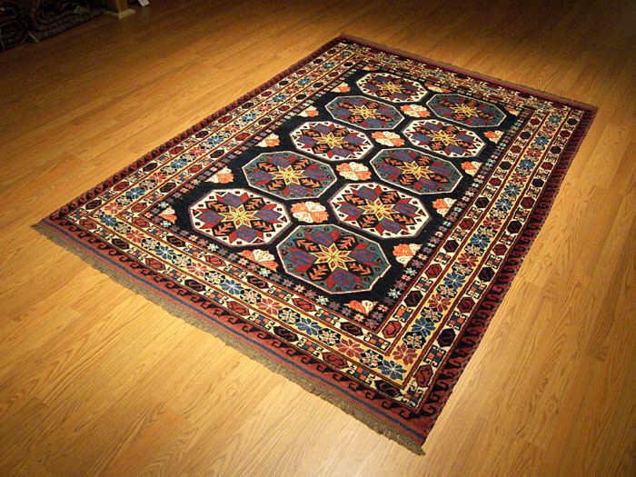 5x7 Handmade Veggie Dye Wool Fine Afghan Kazak Area Rug  