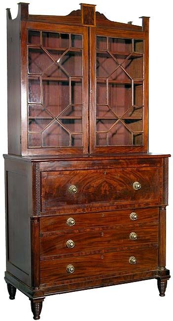 SWC Federal Secretary Drop front Desk, Baltimore, c1815  