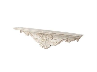   Wood Whitewashed Wall Shelf 32 Long Wall Decor 738449294130  