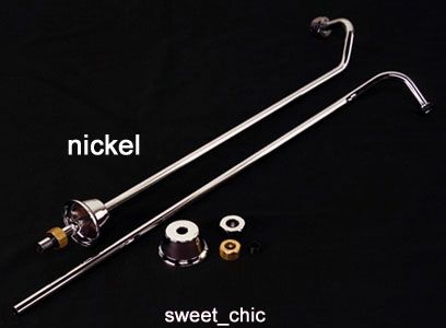 NICKEL CLAWFOOT TUB Add on SHOWER Gooseneck FAUCET ROD LINES DRAIN 