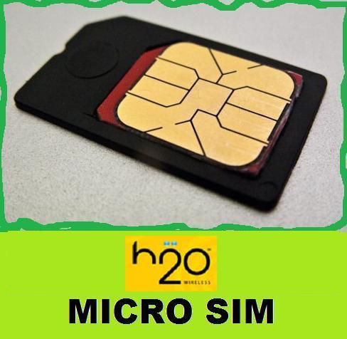 NEW Micro H2O Wireless SIM CARD  Works w/ iPhone 4  