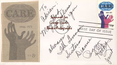 LENNON SISTERS~AUTOGRAPHS~DIANNE~PEGGY~KATHY~JANET  