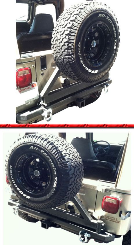   06 YJ TJ CLASSIC SRC REAR BUMPER TIRE CARRIER D RINGS INCLUDED  