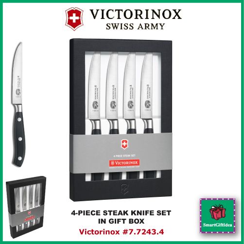 PC FORGED 4 1/2 STR BLADE_STEAK KNIFE BOX SET_VICTORINOX SWISS ARMY 