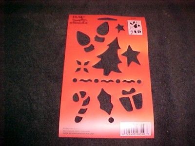   Holiday Stencil Templates 5x8 Lots of Image Gingerbread Man Tree