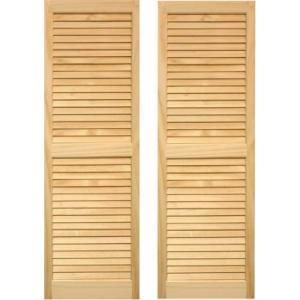 15 x 75 Wood Louvered Shutters (Fixed)  